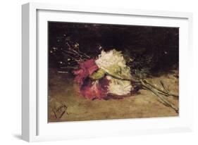 Carnations-Joaquín Sorolla y Bastida-Framed Art Print