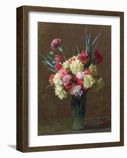 Carnations-Ignace Henri Jean Fantin-Latour-Framed Giclee Print