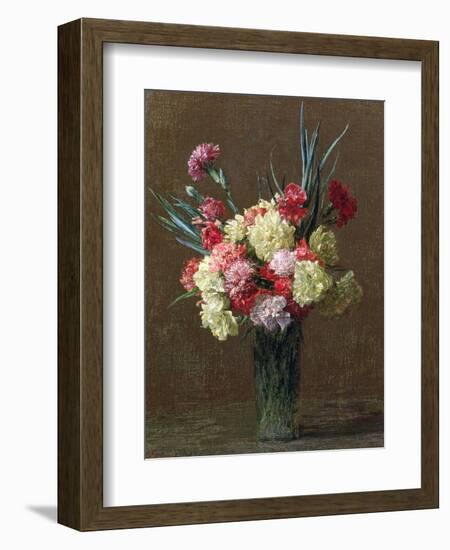 Carnations-Ignace Henri Jean Fantin-Latour-Framed Giclee Print