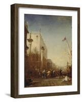 Carnaval à Venise, quai des Esclavons-Félix Ziem-Framed Giclee Print