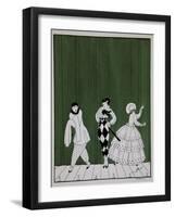 Carnaval, from the Series Designs on the Dances of Vaslav Nijinsky-Georges Barbier-Framed Giclee Print