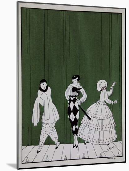 Carnaval, from the Series Designs on the Dances of Vaslav Nijinsky-Georges Barbier-Mounted Giclee Print