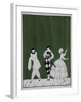 Carnaval, from the Series Designs on the Dances of Vaslav Nijinsky-Georges Barbier-Framed Giclee Print