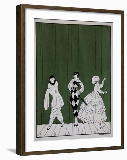 Carnaval, from the Series Designs on the Dances of Vaslav Nijinsky-Georges Barbier-Framed Giclee Print