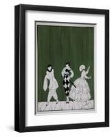 Carnaval, from the Series Designs on the Dances of Vaslav Nijinsky-Georges Barbier-Framed Giclee Print