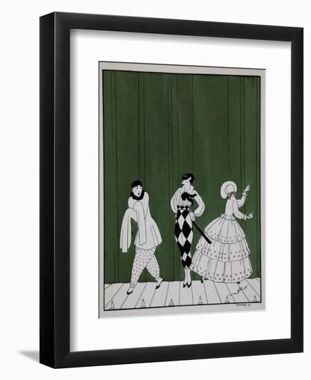 Carnaval, from the Series Designs on the Dances of Vaslav Nijinsky-Georges Barbier-Framed Premium Giclee Print