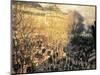 Carnaval sur le boulevard des Capucines-Claude Monet-Mounted Giclee Print