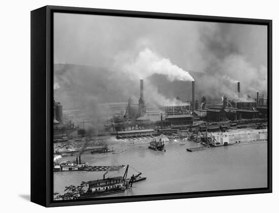 Carnegie Furnaces, Braddock, Pa.-null-Framed Stretched Canvas