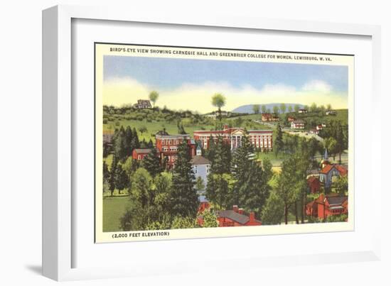 Carnegie Hall, Greenbrier College, Lewisburg, West Virginia-null-Framed Art Print