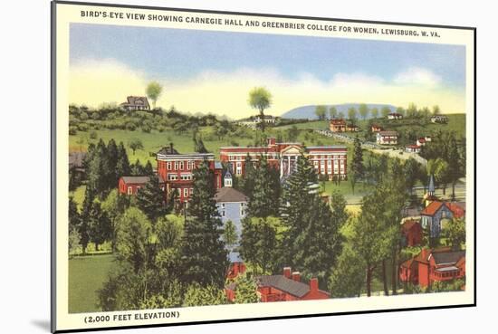 Carnegie Hall, Greenbrier College, Lewisburg, West Virginia-null-Mounted Art Print