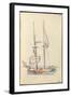 Carnet : bateau à deux mâts-Paul Signac-Framed Giclee Print