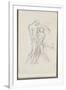 Carnet de dessins : deux personnages debout l'un soutenant l'autre (saint Sébastien secouru)-Gustave Moreau-Framed Giclee Print