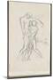 Carnet de dessins : deux personnages debout l'un soutenant l'autre (saint Sébastien secouru)-Gustave Moreau-Mounted Giclee Print
