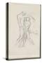 Carnet de dessins : deux personnages debout l'un soutenant l'autre (saint Sébastien secouru)-Gustave Moreau-Stretched Canvas
