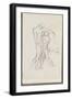 Carnet de dessins : deux personnages debout l'un soutenant l'autre (saint Sébastien secouru)-Gustave Moreau-Framed Giclee Print