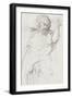 Carnet de dessins : étude d'homme barbu debout pour " Le Roi Canut et ses courtisans"-Gustave Moreau-Framed Giclee Print