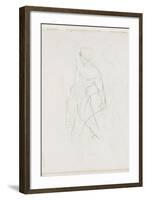 Carnet de dessins : étude d'homme nu debout-Gustave Moreau-Framed Giclee Print