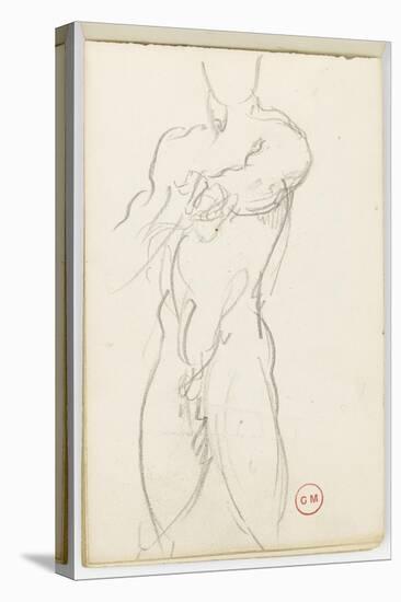 Carnet de dessins : étude d'homme nu-Gustave Moreau-Stretched Canvas
