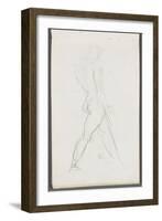 Carnet de dessins : homme nu debout jambes écartées-Gustave Moreau-Framed Giclee Print