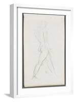 Carnet de dessins : homme nu debout jambes écartées-Gustave Moreau-Framed Giclee Print