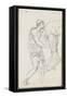 Carnet de dessins : Jambe d'homme portant une chaussure décorées d'ornements-Gustave Moreau-Framed Stretched Canvas