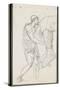 Carnet de dessins : Jambe d'homme portant une chaussure décorées d'ornements-Gustave Moreau-Stretched Canvas