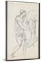 Carnet de dessins : Jambe d'homme portant une chaussure décorées d'ornements-Gustave Moreau-Mounted Giclee Print