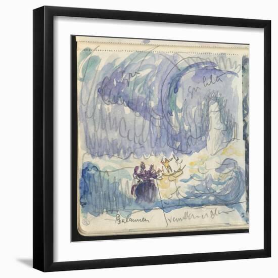 Carnet : Paysage avec indications de couleurs-Paul Signac-Framed Giclee Print