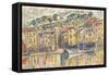 Carnet : Port d'une ville de la côte Méditérranéenne-Paul Signac-Framed Stretched Canvas