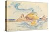 Carnet : Vue de l'île Rousse-Paul Signac-Stretched Canvas