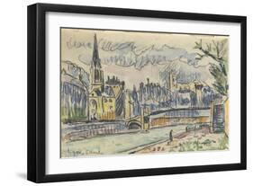 Carnet : Vue de Lyon-Paul Signac-Framed Giclee Print