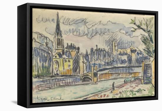 Carnet : Vue de Lyon-Paul Signac-Framed Stretched Canvas