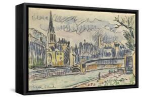 Carnet : Vue de Lyon-Paul Signac-Framed Stretched Canvas