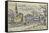 Carnet : Vue de Lyon-Paul Signac-Framed Stretched Canvas