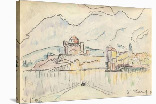 Carnet : Vue de saint-Florent-Paul Signac-Stretched Canvas