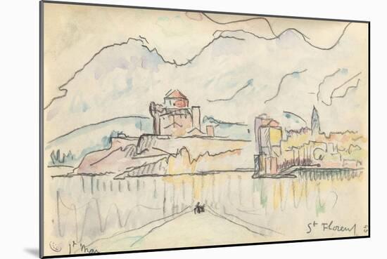 Carnet : Vue de saint-Florent-Paul Signac-Mounted Giclee Print