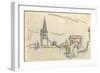 Carnet : Vue de Tarascon-Paul Signac-Framed Giclee Print