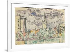 Carnet : Vue de Tarascon-Paul Signac-Framed Giclee Print