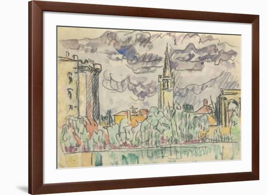 Carnet : Vue de Tarascon-Paul Signac-Framed Giclee Print