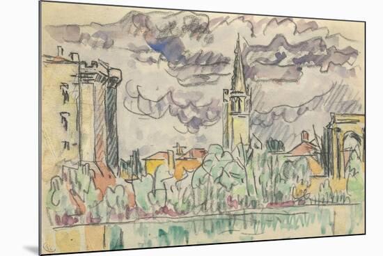 Carnet : Vue de Tarascon-Paul Signac-Mounted Giclee Print