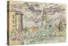 Carnet : Vue de Tarascon-Paul Signac-Stretched Canvas