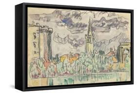 Carnet : Vue de Tarascon-Paul Signac-Framed Stretched Canvas