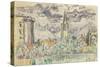 Carnet : Vue de Tarascon-Paul Signac-Stretched Canvas