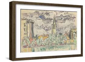 Carnet : Vue de Tarascon-Paul Signac-Framed Giclee Print