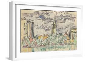 Carnet : Vue de Tarascon-Paul Signac-Framed Giclee Print