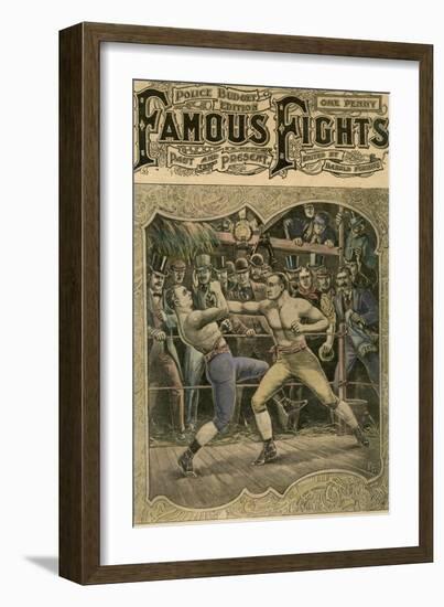 Carney Banged the Right on His Jaw with All His Force, 1880s-null-Framed Giclee Print