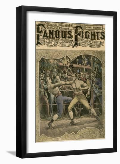 Carney Banged the Right on His Jaw with All His Force, 1880s-null-Framed Giclee Print