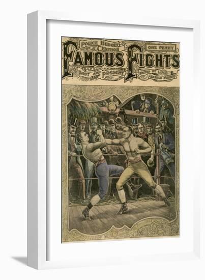 Carney Banged the Right on His Jaw with All His Force, 1880s-null-Framed Giclee Print