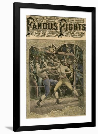 Carney Banged the Right on His Jaw with All His Force, 1880s-null-Framed Giclee Print