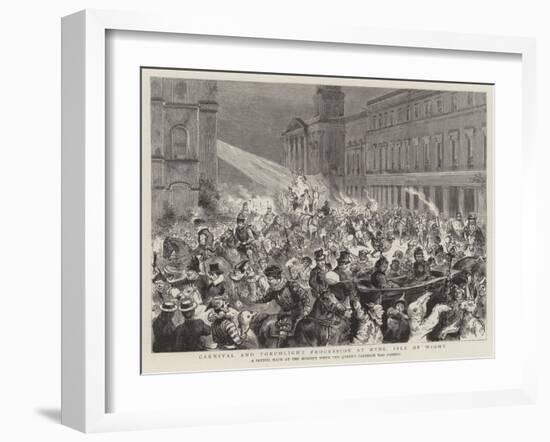 Carnival and Torchlight Procession at Ryde, Isle of Wight-null-Framed Giclee Print